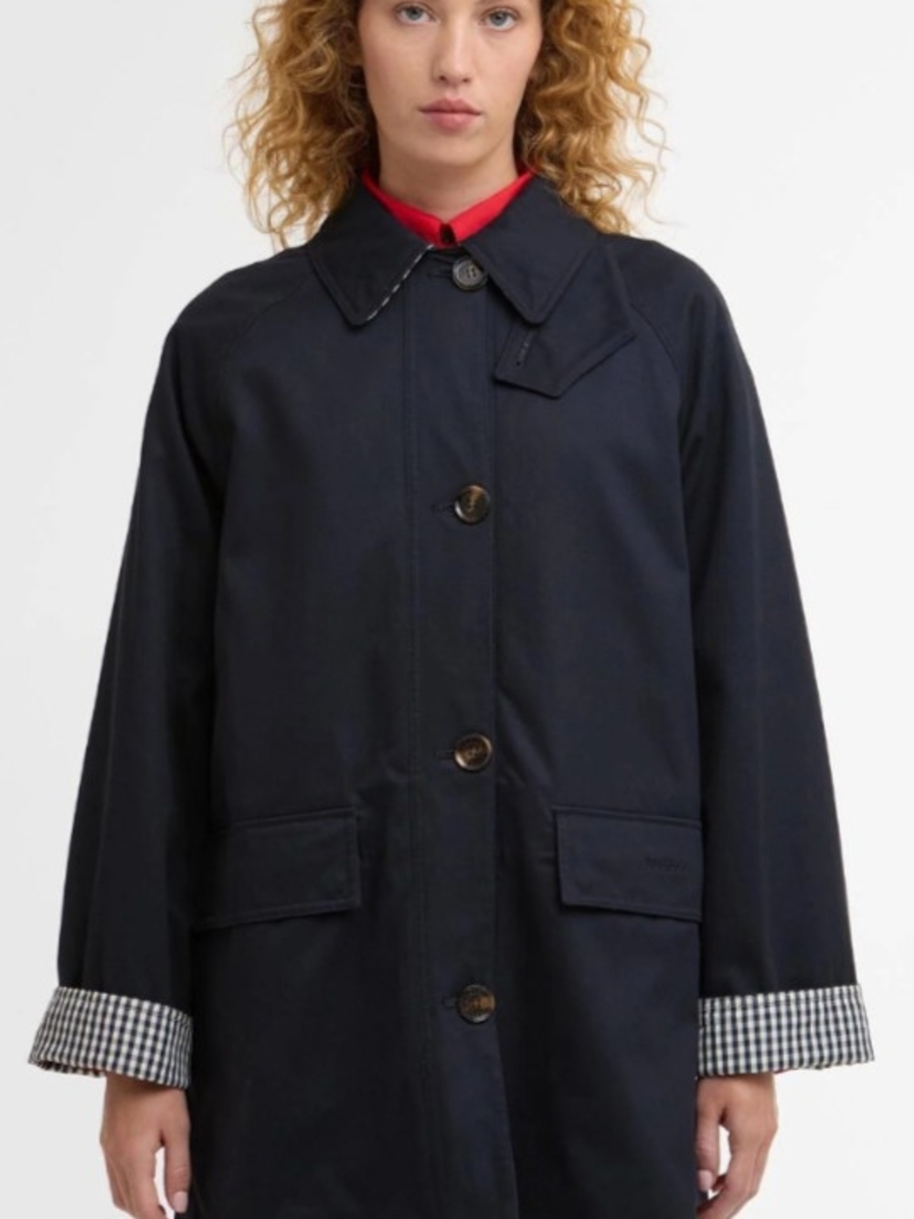 NWT Barbour Gabby Car Coat - Navy